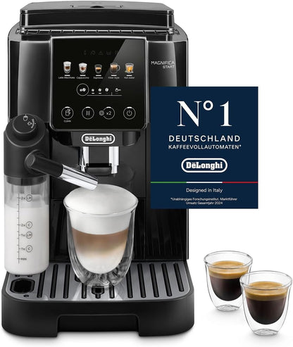 Magnifica Start ECAM220.91.B-Perfetto Kaffeevollautomat,4 One-Touch-Getränke,Cappuccino,Espresso Kaffeemaschine,Soft-Touch-Bedienfeld,Schwarz
