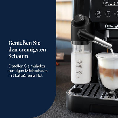 Magnifica Start ECAM220.91.B-Perfetto Kaffeevollautomat,4 One-Touch-Getränke,Cappuccino,Espresso Kaffeemaschine,Soft-Touch-Bedienfeld,Schwarz