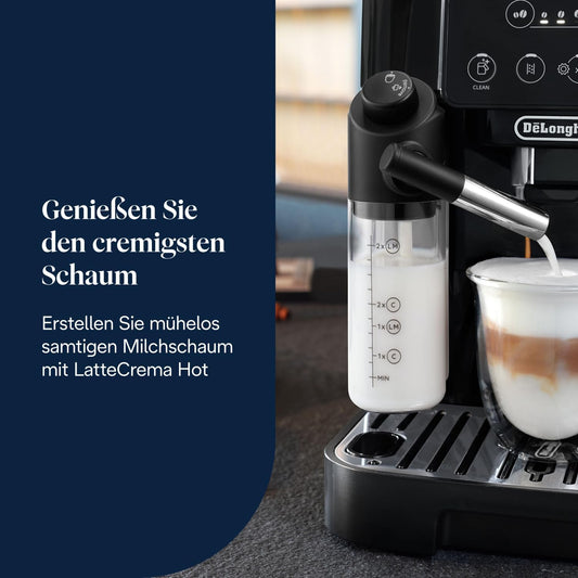 Magnifica Start ECAM220.91.B-Perfetto Kaffeevollautomat,4 One-Touch-Getränke,Cappuccino,Espresso Kaffeemaschine,Soft-Touch-Bedienfeld,Schwarz