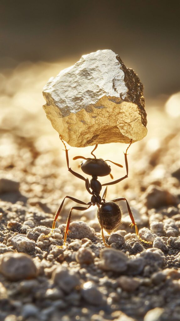 Ants and the ‘Giant Stone’illustration